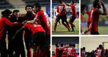 شاهد.. وصول لاعبى الأهلى إلى ملعب الجيش بالسويس