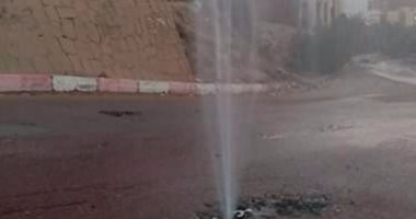 شكوى من انفجار ماسورة مياه بمدينة ناصر فى محافظة أسوان