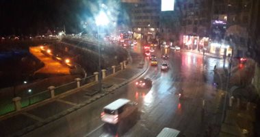 هطول أمطار غزيرة على مناطق متفرقة فى الإسكندرية