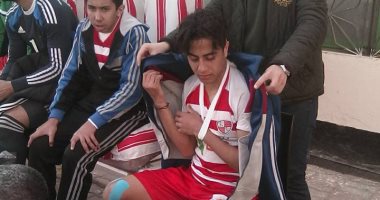  بالصور.. لاعب وسط البلدية يدخل فى نوبة بكاء بعد إصابته بخلع الكتف