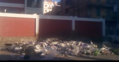 بالصور.. محيط مدرسة ثانوية بالمنوفية يتحول إلى مقلب قمامة
