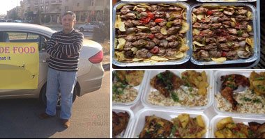 بالصور..إذا أردت النجاح اعمل زى "أحمد ناجى"..تخلى عنه مطعم شهير فقرر أن ينافسها ويشق طريقه..حول سيارته الخاصة إلى مطعم متنقل مستغلا كراهية المواطنين للفاست فود..ويعد الطعام بنفسه وتشاركه زوجته حلمه 