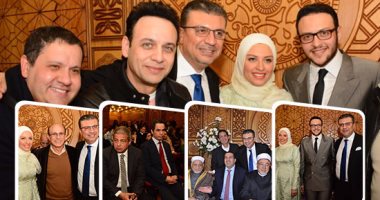 نجوم الفن والسياسة والرياضة فى عقد قران نجل الشامى على ابنة عمرو الليثى