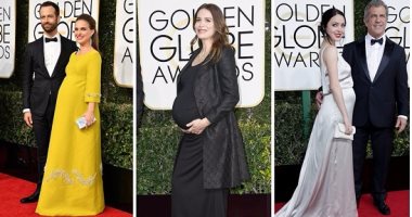 بالفيديو والصور.. شاهد أرقى 3 "حوامل" فى حفل Golden Globes 2017