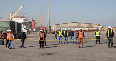 بيان عملى على حريق بمبنى المناطق بميناء دمياط