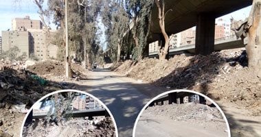 بالصور.. تلال مخلفات الهدم تغلق طريق ترعة المريوطية.. الأهالى: الزواحف الضارة تهدد حياتنا.. نائب المحافظ: تحفظنا على 5 سيارات وغرامة 40 ألف جنيه و"مفيش فايدة".. ونائب الهرم يطالب برصد المخالفين