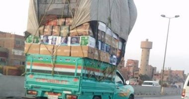 قارئ يرصد سيارة نصف نقل بحمولات زائدة بطريق (طنطا - الإسكندرية) الزراعى 