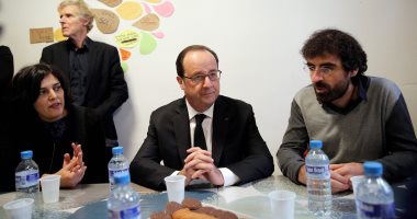 بالصور.. فرانسوا هولاند يشارك فى حفل إطلاق صندوق لمكافحة الفقر بـ"باريس"
