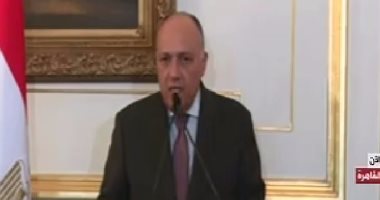 سامح شكرى يدعو لرفع حظر السلاح عن الجيش الليبى
