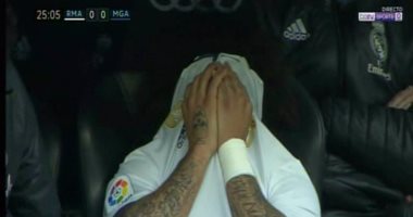 بالفيديو.. إصابة مارسيلو فى مواجهة ريال مدريد ومالاجا بالليجا