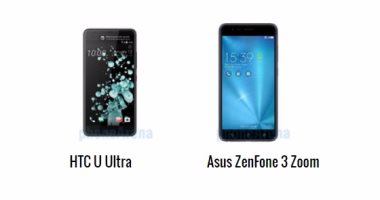 بالمواصفات.. أبرز الفروق بين هاتفى HTC U Ultra وZenFone 3 Zoom