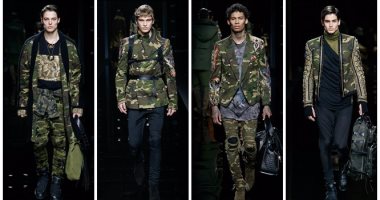 بالصور.."المموه" يخطف الأنظار بعرض أزياء "Balmain" فى باريس