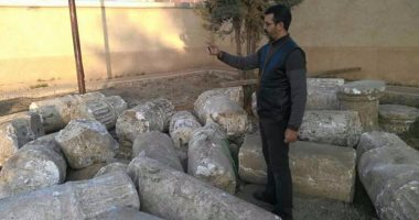 بالصور.. العثور على 35 قطعة أثرية داخل محطة مياه بالغربية