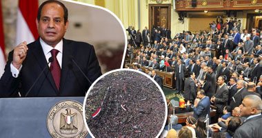 الرئيس يرفع لواء الثورة.. برلمانيون يشيدون بكلمة السيسى فى الذكرى السادسة لـ25 يناير ويؤكدون انحيازه لها.. رئيس"الدفاع": مخلص ويريد النهوض بمصر.. ومصطفى بكرى: حديثه يؤكد استمرار محاربة الإرهاب والفساد