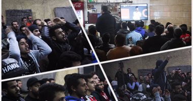   المصريون يتابعون مباراة المنتخب الوطنى وغانا من على المقاهى