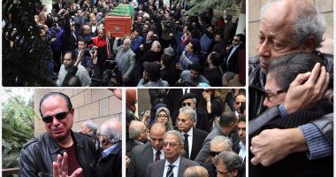 بالفيديو والصور.. مثقفون وفنانون يودعون الراحل سيد حجاب إلى مثواه الأخير.. وزير الثقافة وعمرو موسى وخالد النبوى وعماد أبو غازى ويوسف القعيد يصلون الجنازة على الجثمان فى المعادى