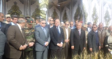 وزيرا الرى والتموين يشهدان حفل حصاد إنتاج محصول القمح بالتبريد بالإسماعيلية