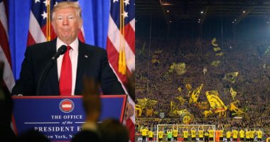 جماهير بوروسيا دورتموند الحل الوحيد لخطة ترامب ببناء جدار عازل