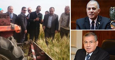 وزيرا الرى والتموين ومحافظ الإسماعيلية يفتتحون أول موسم لحصاد القمح مرتين.. محمد عبدالعاطى: يحقق النجاح للدولة وتأكيد للإرادة السياسية فى تعميمه خلال سنوات.. التموين: انتهاء أزمة السكر الشهر المقبل
