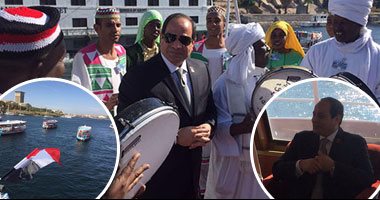 بالفيديو والصور.. أسوان على خريطة السياحة من جديد.. رحلة الرئيس فى نيل المدينة الساحرة تعيد الصعيد لأذهان السائحين فى العالم.. الحنطور والمراكب النيلية أدوات ترويج الرئيس لمراكز الجذب السياحى المصرية