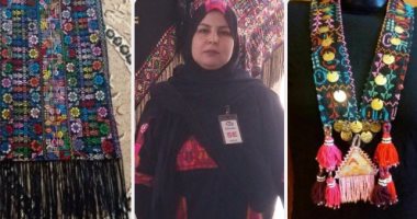بالصور..تراث سيناء "هاند ميد".. حكاية حنان 25 سنة خبرة فى التطريز السيناوى