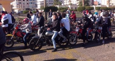 بالفيديو والصور.. انطلاق ماراثون الدراجات "الغردقة آمنة 2017"