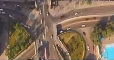 المرور: بدء تركيب أجسام معدنية لكوبرى مشاة بكورنيش المعادى