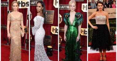 بالفيديو والصور.. مصممو الأزياء سر تألق نجمات هوليوود فى "SAG".. إيميلى بلانت تختار Roberto Cavalli .. نيكول كيدمان تفضل Gucci.. وصوفيا فيرجارا تتمسك بتصميمات زهير مراد