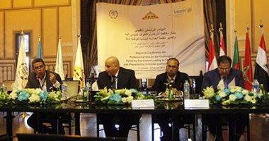بالصور.. بدء الجلسة الأولى لمؤتمر الأمم المتحدة لمكافحة الإرهاب بمحافظة أسوان