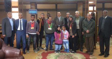 "جامعة القناة" يُستقبل فريق متحدى الإعاقة قبل انطلاق بطولة الجمهورية
