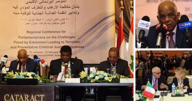 انطلاق فعاليات مؤتمر الأمم المتحدة لمكافحة الإرهاب بأسوان بحضور رئيس البرلمان