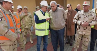 محلب ومميش وكامل الوزير يتفقدون أنفاق قناة السويس والمزارع السمكية