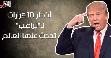 شاهد فى دقيقة.. أخطر 10 قرارات لـ"ترامب" تحدث عنها العالم