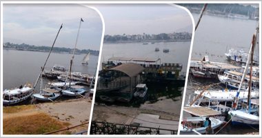 غلق مرسى "مصر للسياحة" بعد تسبب 3 مراكب داخله فى بقعة الزيت بنيل الأقصر