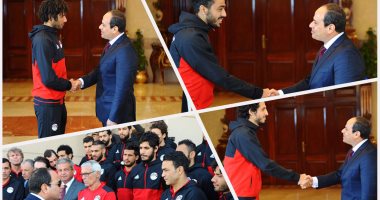كلمات السيسى تحطم الإحباط فى صفوف الفراعنة.. الرئيس يطالب كوبر برفع رأسه والاحتفال بالإنجاز.. ويطمئن على إصابة مروان محسن وإكرامى.. واللاعبون يتعهدون بمصالحة المصريين والوصول لكأس العالم 2018