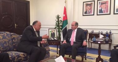 شكرى يبحث مع رئيس وزراء الأردن الأوضاع فى الأراضى الفلسطينية المحتلة