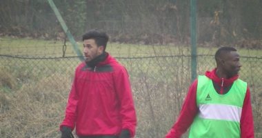 تريزيجيه يظهر فى تدريبات موسكرون البلجيكى لأول مرة بعد أمم أفريقيا