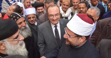 قساوسة بنى سويف يشاركون الأئمة افتتاح مسجد الشاذلى بمركز ناصر