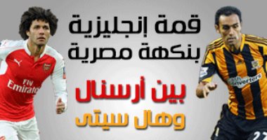 إنفوجراف.. قمة إنجليزية بنكهة مصرية بين أرسنال وهال سيتى