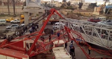 المرور: فتح طريق الإسكندرية الصحراوى بعد رفع حطام حادث انهيار كوبرى المشاة
