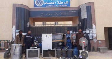 ضبط 4 متهمين بسرقة 7 محلات ومنازل بمدينة الحمام في مطروح