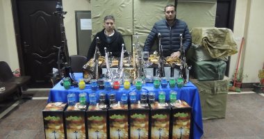 شيشة بتضرب قنبلة يدوية..ضبط شيشة على شكل بندقية آلية بحوزة تاجر بالجمالية