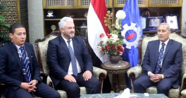 محافظ السويس يستقبل مسئولي مصنع أسمنت السويس