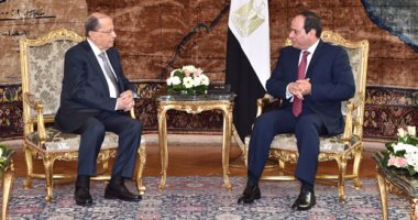 بالصور.. انطلاق مباحثات السيسى ونظيره اللبنانى بقصر الاتحادية 