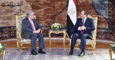 بالصور.. السيسي يبحث مع سكرتير عام الأمم المتحدة تطورات الأوضاع بالمنطقة