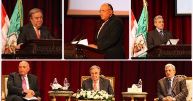 سكرتير عام الأمم المتحدة يتغنى بتاريخ مصر من جامعة القاهرة