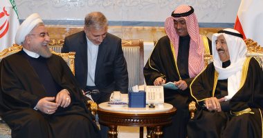 بالصور.. أمير الكويت يبحث مع رئيس إيران العلاقات بين البلدين فى قصر بيان