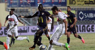 بالصور.. بعد 35 دقيقة .. الإنتاج الحربى يتقدم على الزمالك بهدفين 