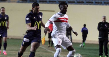 بالفيديو والصور .. الإنتاج الحربى يتقدم على الزمالك بهدف أوكرى