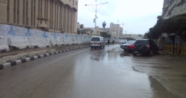 بالصور.. أمطار غزيرة فى كفر الشيخ وتوقف الصيد بالبحر المتوسط